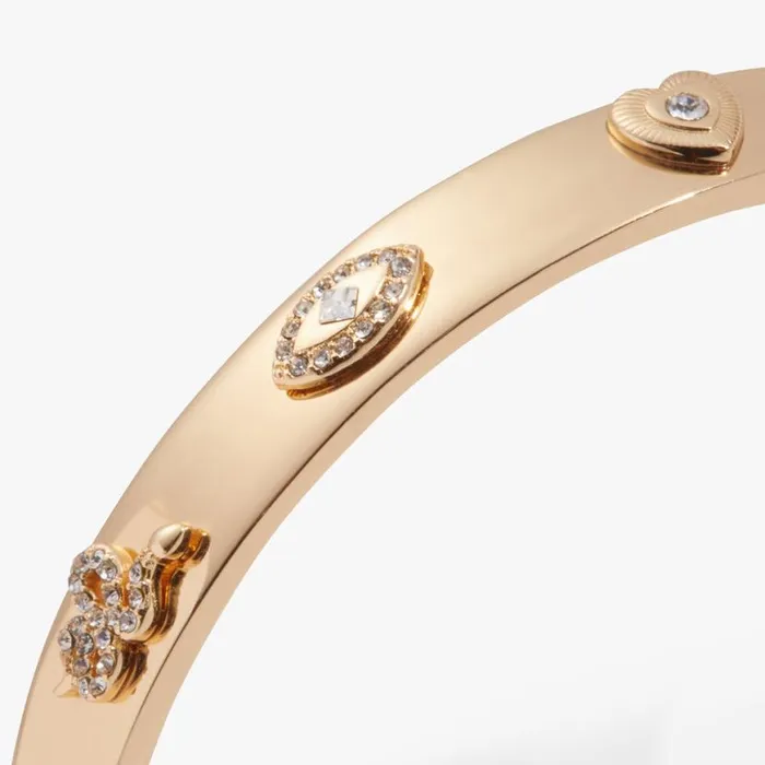 Pav Evil Eye Hinge Bangle Bracelet Gold Women Alex And Ani Heart