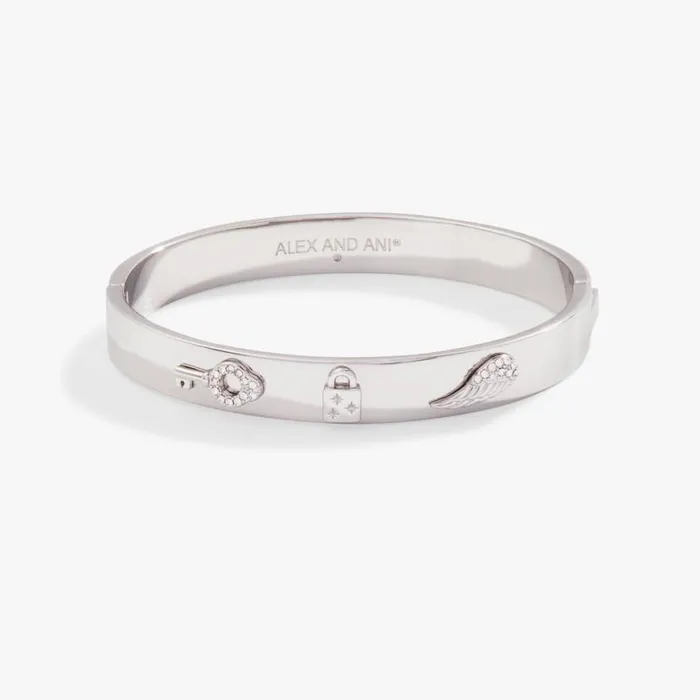 Pav Lock Key Hinge Bangle Bracelet Silver Women Alex And Ani Spiritual Religious Pav Lock Key Hinge Bangle Bracelet Silver Women Alex And Ani Spiritual Religious
