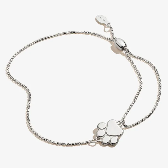 Paw Print Of Love Pull Chain Bracelet Sterling Silver Women Alex And Ani Animals Paw Print Of Love Pull Chain Bracelet Sterling Silver Women Alex And Ani Animals