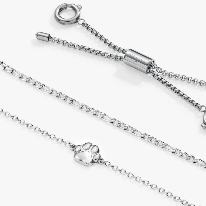Paw Print Stranded Bracelet Set Stainless Steel Silver Women Alex And Ani Sympathy In Memory Paw Print Stranded Bracelet Set Stainless Steel Silver Women Alex And Ani Sympathy In Memory