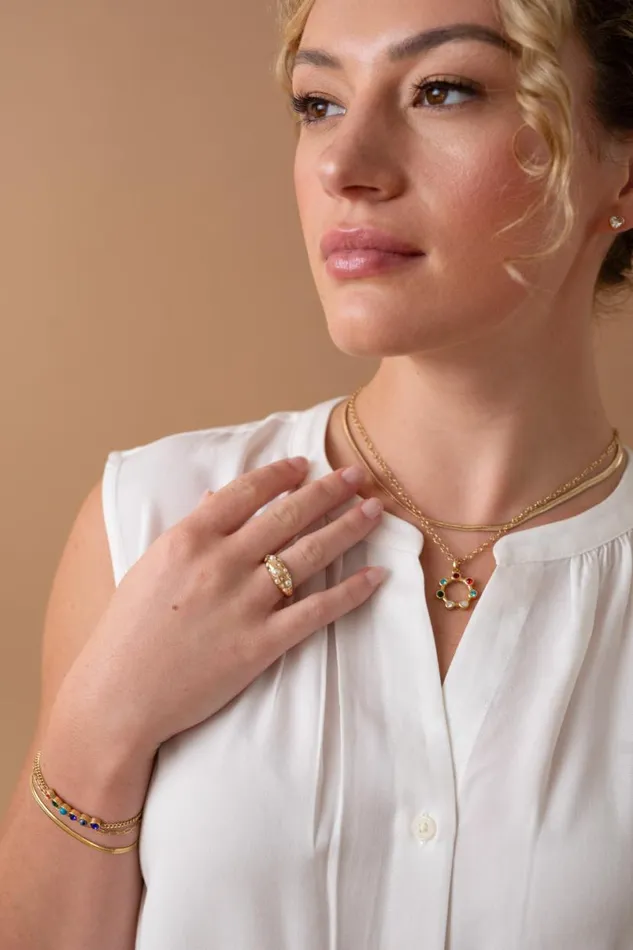 Pearl And Crystal Ring Gold Women Alex And Ani Rings Pearl And Crystal Ring Gold Women Alex And Ani Rings
