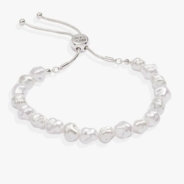 Pearl Bolo Bracelet Silver Women Alex And Ani Wedding Engagement