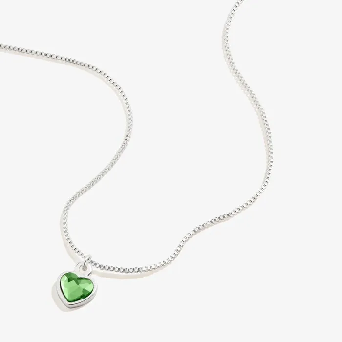 Peridot Heart Necklace August Birthstone Silver Women Alex And Ani Heart