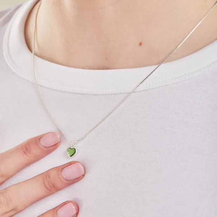 Peridot Heart Necklace August Birthstone Silver Women Alex And Ani Heart Peridot Heart Necklace August Birthstone Silver Women Alex And Ani Heart
