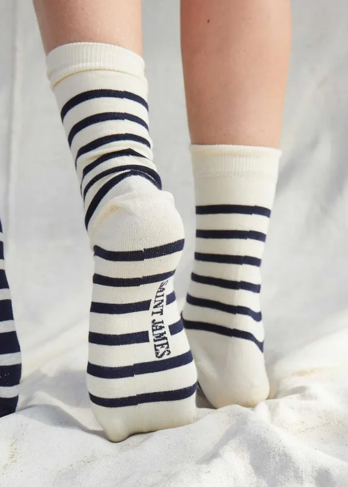 Pieds Rayes Striped Socks Ecrunavy Women Saint James Other 8211 Face Masks