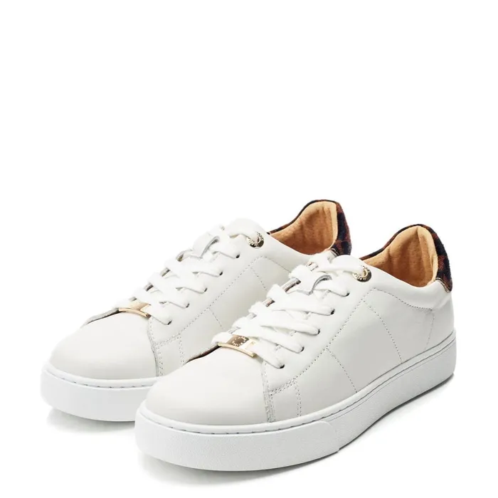 Platform Trainers Women Moda In Pelle Brandie White Leopard Leather