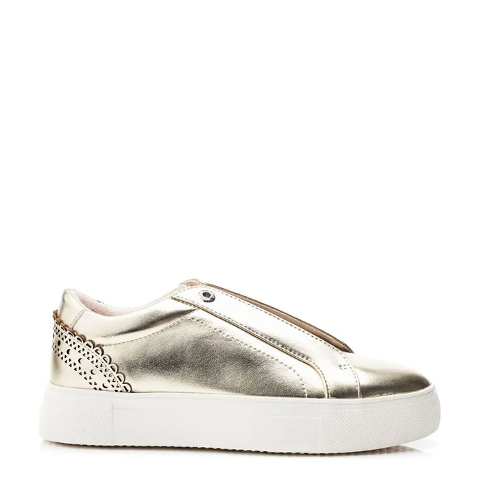 Platform Trainers Women Moda In Pelle Breil Gold Porvair