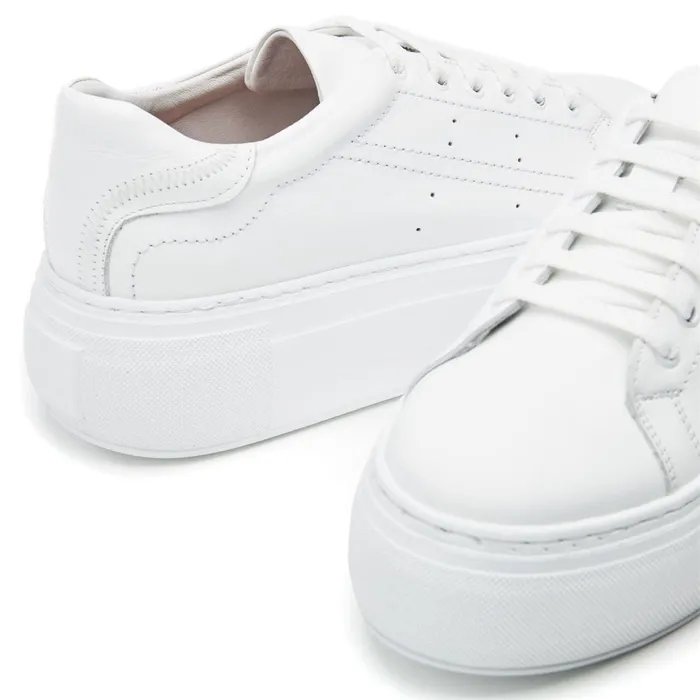 Platform Trainers Women Moda In Pelle Bsoleful BKendri White Leather