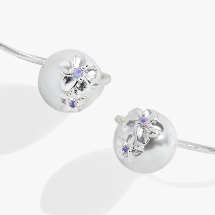 Plumeria Drop Pearl Earrings Silver Women Alex And Ani Earrings Plumeria Drop Pearl Earrings Silver Women Alex And Ani Earrings