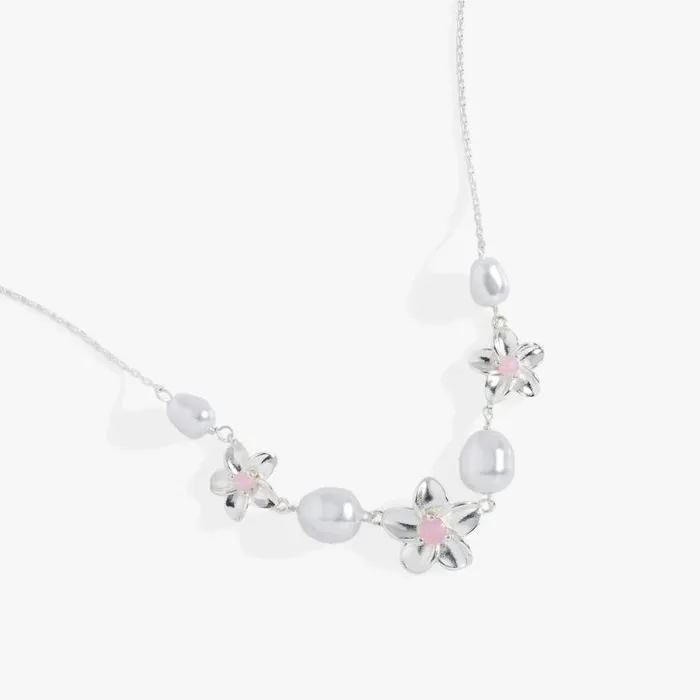 Plumeria Pearl Necklace Silver Women Alex And Ani Necklaces
