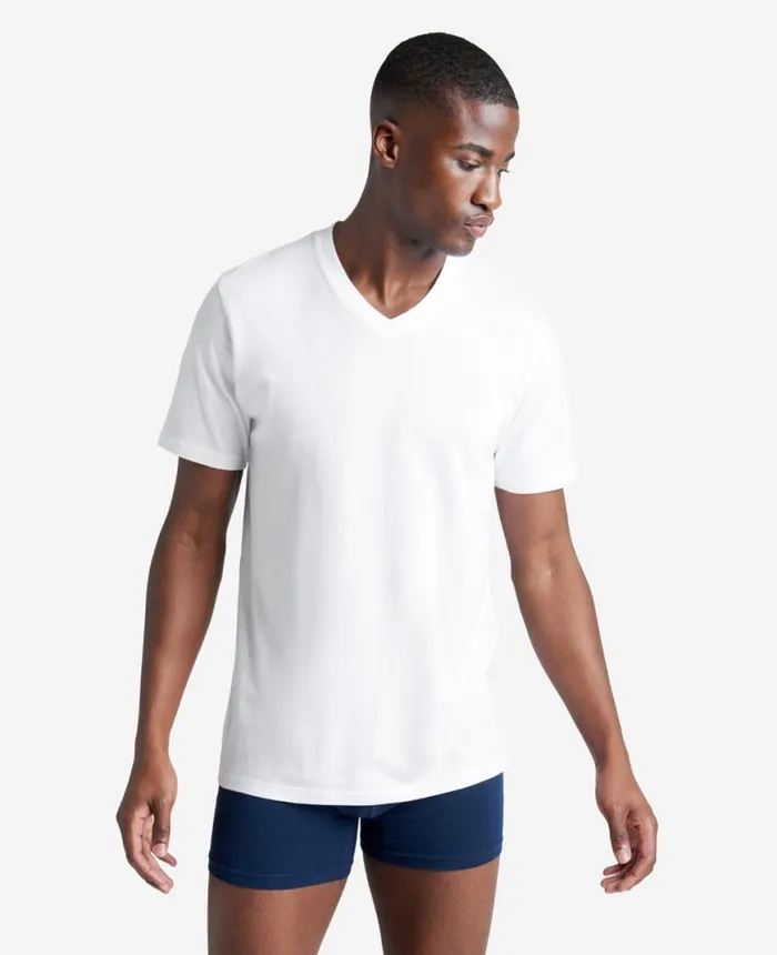 Polos and TShirts Men Kenneth Cole Cotton VNeck Undershirt 3Pack White
