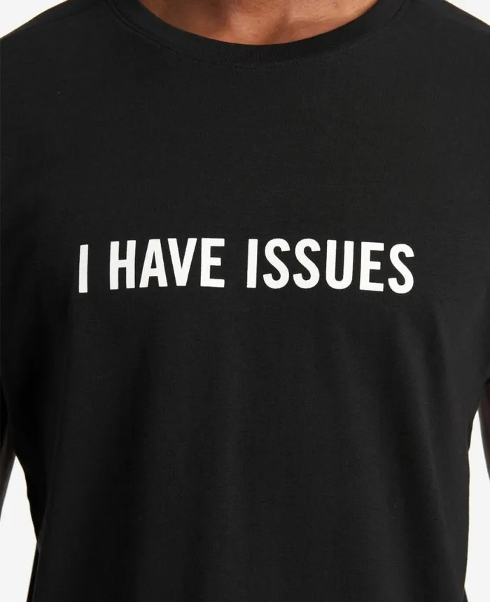 Polos and TShirts Men Kenneth Cole Site Exclusive I Have Issues TShirt Black Polos and TShirts Men Kenneth Cole Site Exclusive I Have Issues TShirt Black