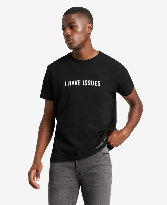 Polos and TShirts Men Kenneth Cole Site Exclusive I Have Issues TShirt Black Polos and TShirts Men Kenneth Cole Site Exclusive I Have Issues TShirt Black