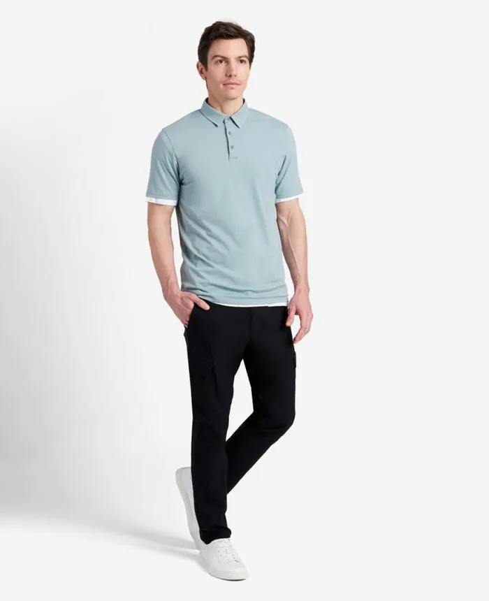Polos and TShirts Men Kenneth Cole The Performance Polo Faded Blue Polos and TShirts Men Kenneth Cole The Performance Polo Faded Blue