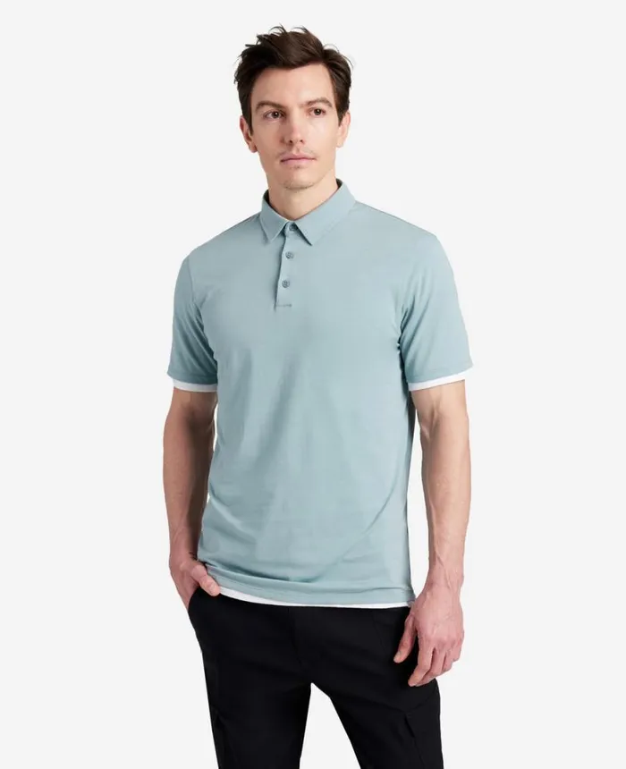 Polos and TShirts Men Kenneth Cole The Performance Polo Faded Blue Polos and TShirts Men Kenneth Cole The Performance Polo Faded Blue