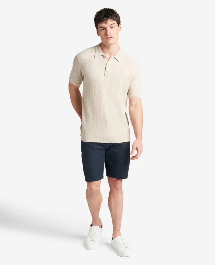 Polos and TShirts Men Kenneth Cole The Sweater Polo Tan Mix Polos and TShirts Men Kenneth Cole The Sweater Polo Tan Mix