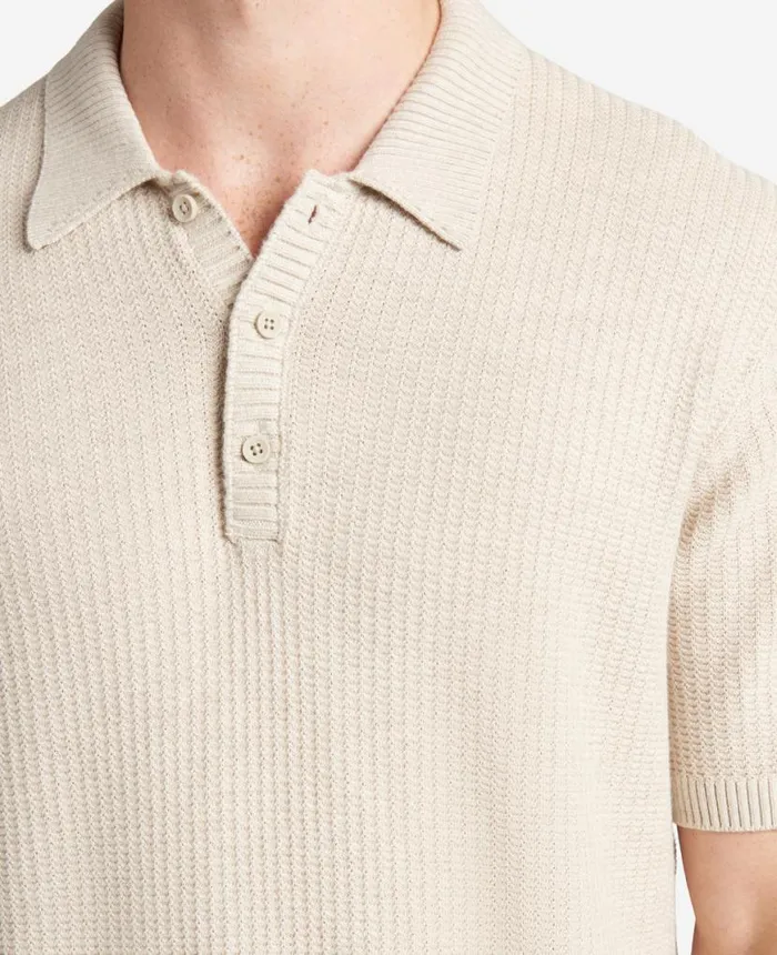 Polos and TShirts Men Kenneth Cole The Sweater Polo Tan Mix Polos and TShirts Men Kenneth Cole The Sweater Polo Tan Mix
