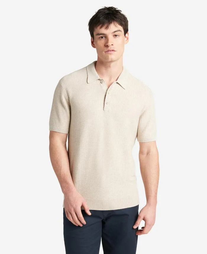 Polos and TShirts Men Kenneth Cole The Sweater Polo Tan Mix Polos and TShirts Men Kenneth Cole The Sweater Polo Tan Mix