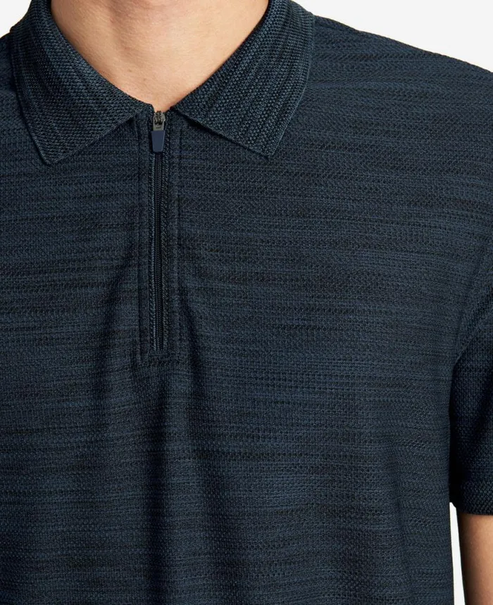 Polos and TShirts Men Kenneth Cole The Zipup Knit Polo Navy Polos and TShirts Men Kenneth Cole The Zipup Knit Polo Navy