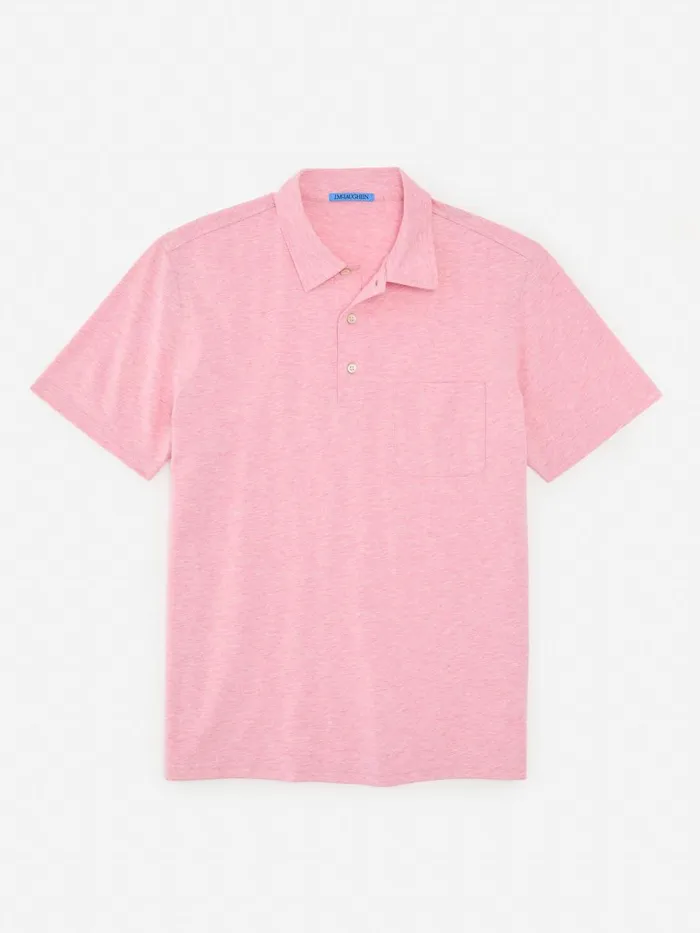 Polos Men JMcLaughlin Callahan Cotton Polo Heather Pink Polos Men JMcLaughlin Callahan Cotton Polo Heather Pink