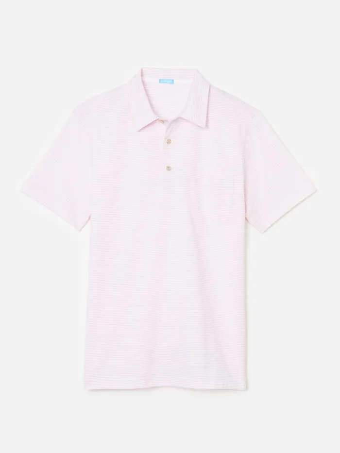 Polos Men JMcLaughlin Callahan Cotton Polo In Stripe Whitepink Polos Men JMcLaughlin Callahan Cotton Polo In Stripe Whitepink