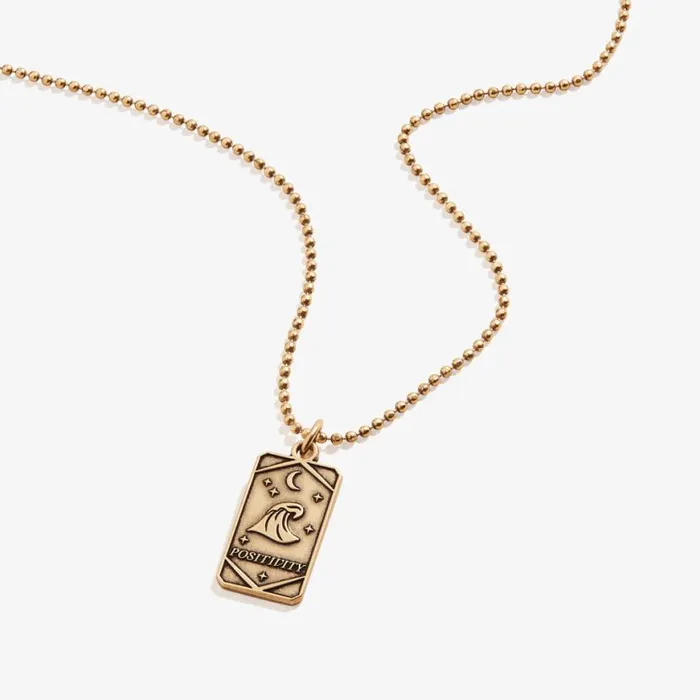 Positivity Wave Oracle Necklace Adjustable Rafaelian Silver Women Alex And Ani Necklaces