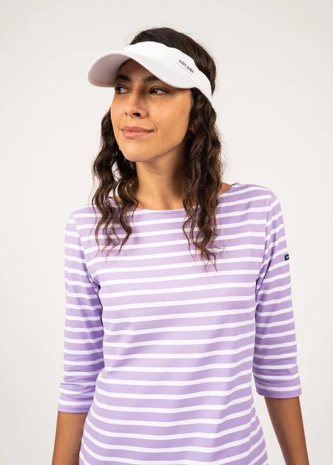 Propriano FormFitting Nautical Stripe Dress AntiUv Stretch Fabric Lilacwhite Women Saint James Dresses Skirts and Pants