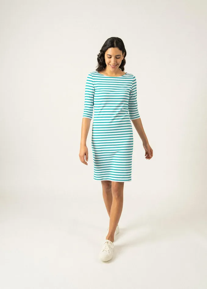 Propriano FormFitting Nautical Stripe Dress AntiUv Stretch Fabric Whiteabsinthegreen Women Saint James Dresses Skirts and Pants Propriano FormFitting Nautical Stripe Dress AntiUv Stretch Fabric Whiteabsinthegreen Women Saint James Dresses Skirts and Pants