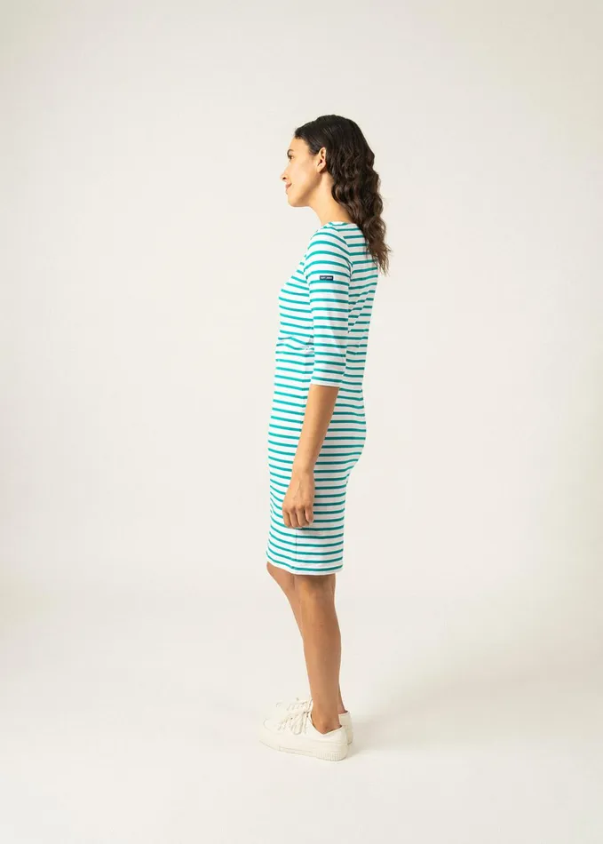 Propriano FormFitting Nautical Stripe Dress AntiUv Stretch Fabric Whiteabsinthegreen Women Saint James Dresses Skirts and Pants