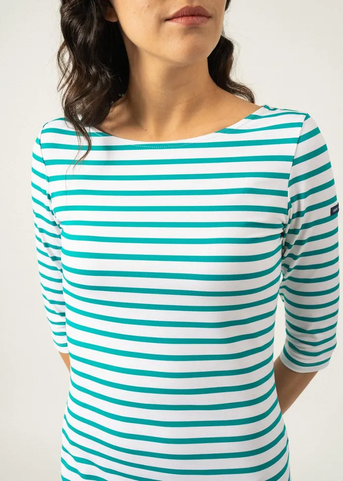Propriano FormFitting Nautical Stripe Dress AntiUv Stretch Fabric Whiteabsinthegreen Women Saint James Dresses Skirts and Pants