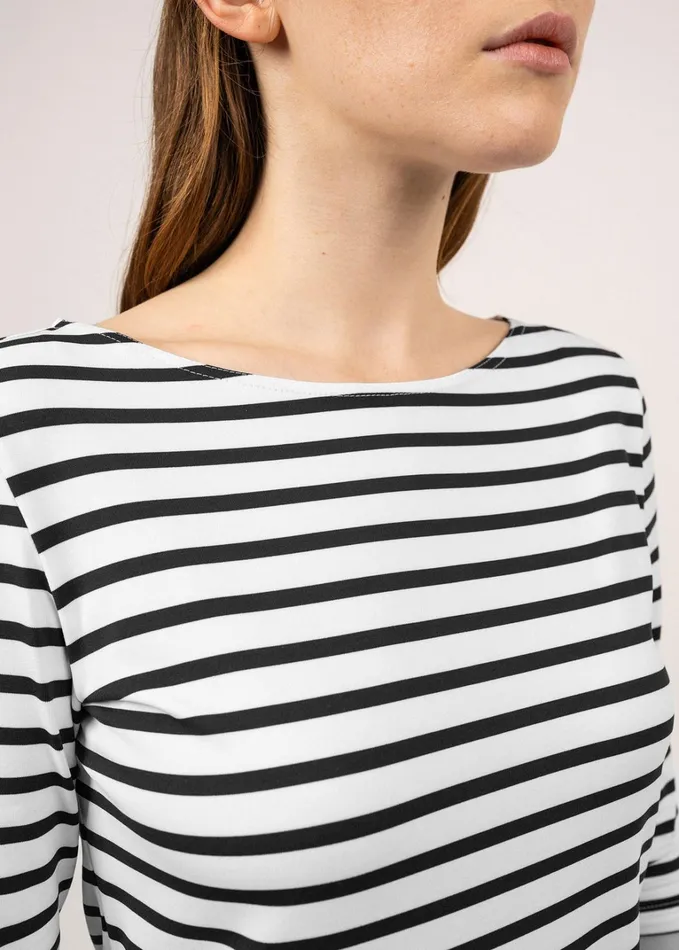 Propriano FormFitting Nautical Stripe Dress AntiUv Stretch Fabric Whiteblack Women Saint James Dresses Skirts and Pants