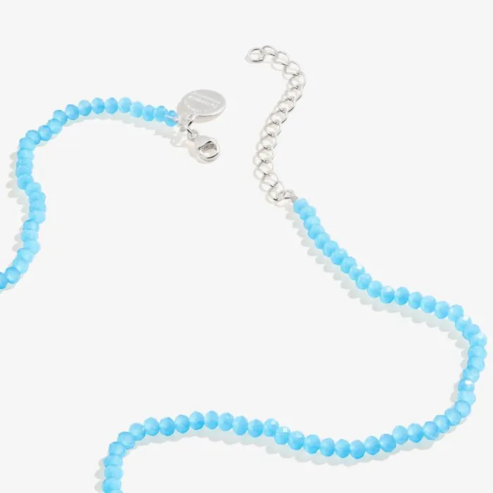 Protection Hamsa Blue Bead Necklace Adjustable Shiny Silver Women Alex And Ani Strength Protection