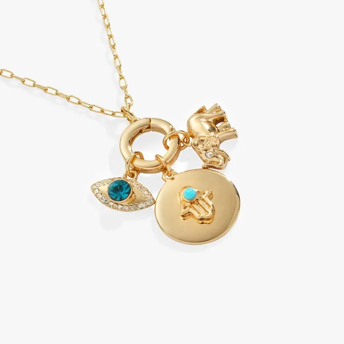 Protection Mix Match Charm Necklace Gold Women Alex And Ani Luck Prosperity