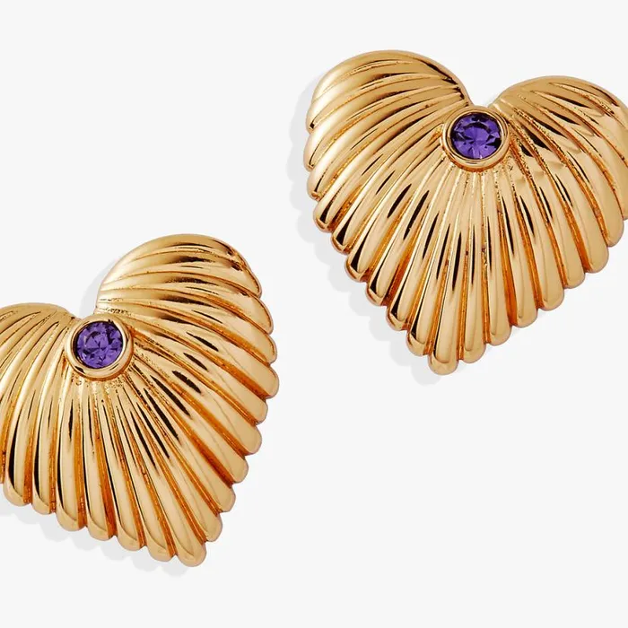 Puffy Heart Statement Earrings Gold Women Alex And Ani Earrings