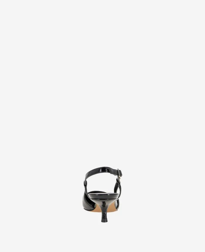 Pumps and Heels Women Kenneth Cole Martha Slingback Heel Black Crinkle Patent