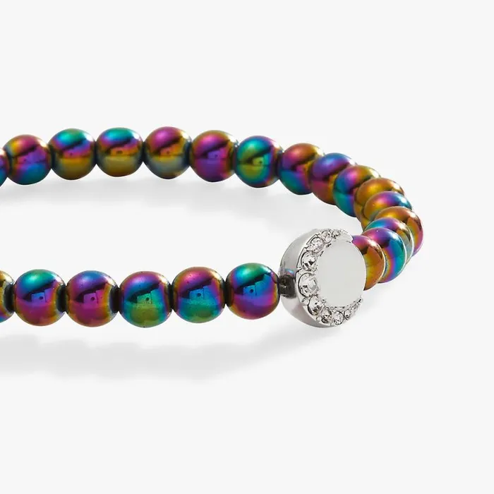 Rainbow Hematite Stretch Bracelet Silver Women Alex And Ani Halloween