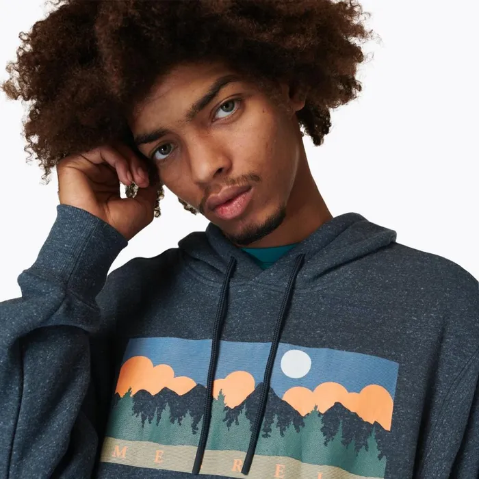 Rec Mountain Hoody Navy Men Merrell Tops