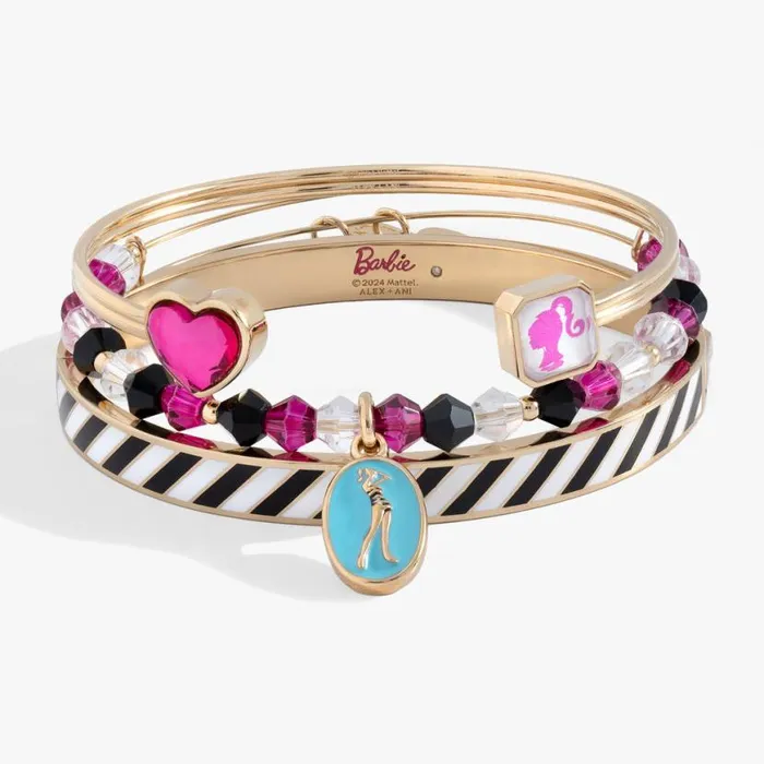 Retro Barbie Bracelet Set Of 3 Gold Women Alex And Ani Bracelets