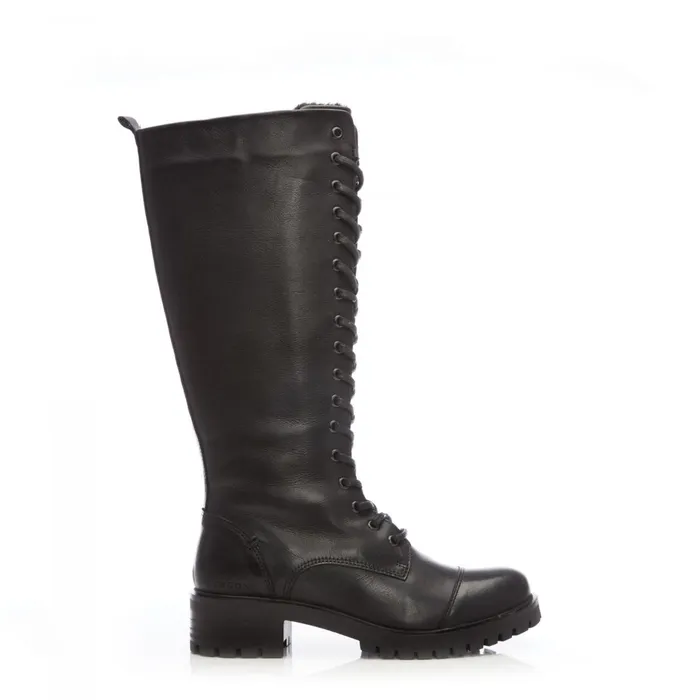 Riding And Flat Boots Women Moda In Pelle Shoon Sh Irrona Black Leather
