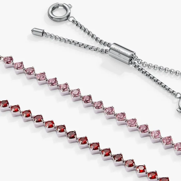Ruby Luster Stranded Bracelet Set Stainless Steel Silver Women Alex And Ani Fine Jewelry Ruby Luster Stranded Bracelet Set Stainless Steel Silver Women Alex And Ani Fine Jewelry