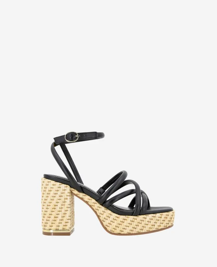 Sandals and Wedges Women Kenneth Cole Daphne Platform Heeled Sandal Black