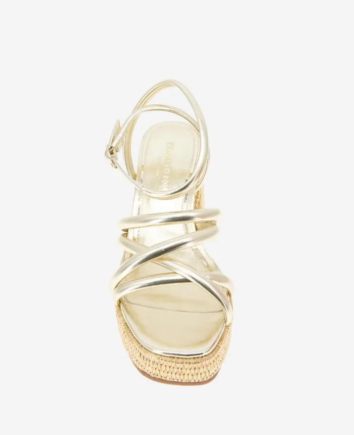 Sandals and Wedges Women Kenneth Cole Daphne Platform Heeled Sandal Soft Gold Sandals and Wedges Women Kenneth Cole Daphne Platform Heeled Sandal Soft Gold