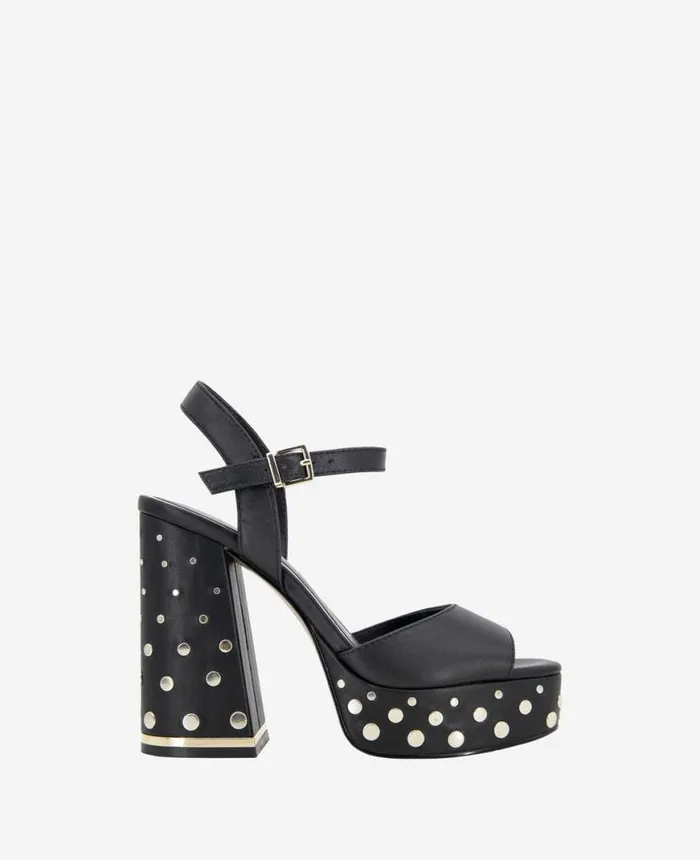 Sandals and Wedges Women Kenneth Cole Dolly Stud Ankle Strap Platform Heeled Sandal Black Sandals and Wedges Women Kenneth Cole Dolly Stud Ankle Strap Platform Heeled Sandal Black