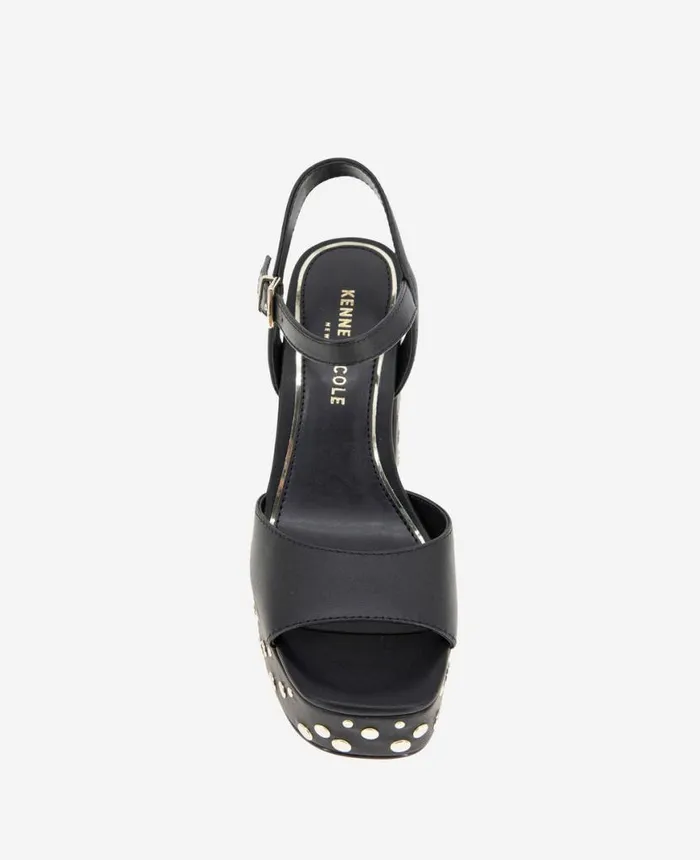 Sandals and Wedges Women Kenneth Cole Dolly Stud Ankle Strap Platform Heeled Sandal Black Sandals and Wedges Women Kenneth Cole Dolly Stud Ankle Strap Platform Heeled Sandal Black