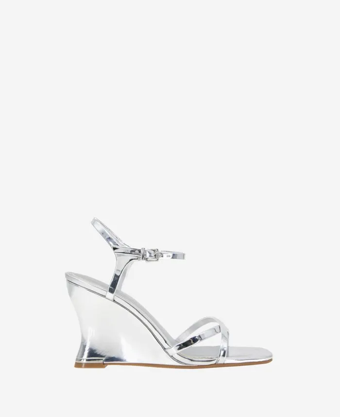 Sandals and Wedges Women Kenneth Cole Freya Wedge Sandal Silver