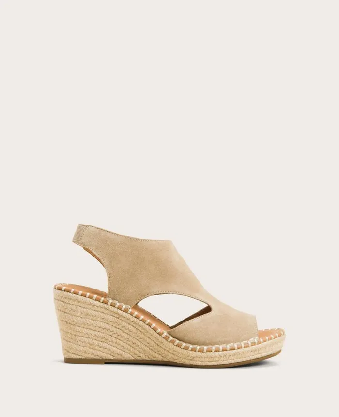 Sandals and Wedges Women Kenneth Cole GENTLE SOULS Cody Suede Espadrille Wedge Mushroom Suede Sandals and Wedges Women Kenneth Cole GENTLE SOULS Cody Suede Espadrille Wedge Mushroom Suede