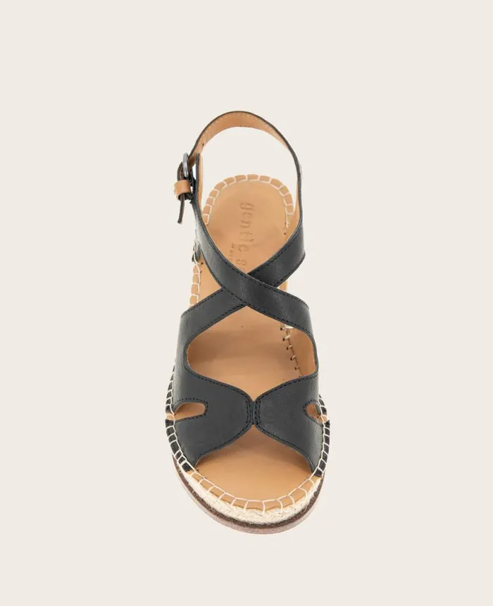 Sandals and Wedges Women Kenneth Cole GENTLE SOULS Elise Espadrille Wedge Black