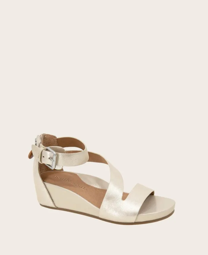Sandals and Wedges Women Kenneth Cole GENTLE SOULS Gwen Leather Wedge Sandal Ice Sandals and Wedges Women Kenneth Cole GENTLE SOULS Gwen Leather Wedge Sandal Ice