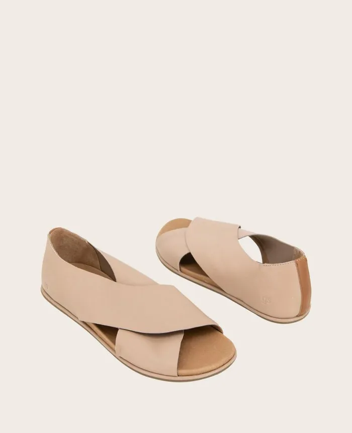 Sandals and Wedges Women Kenneth Cole GENTLE SOULS Laniey XBand Leather Sandal Chai Sandals and Wedges Women Kenneth Cole GENTLE SOULS Laniey XBand Leather Sandal Chai