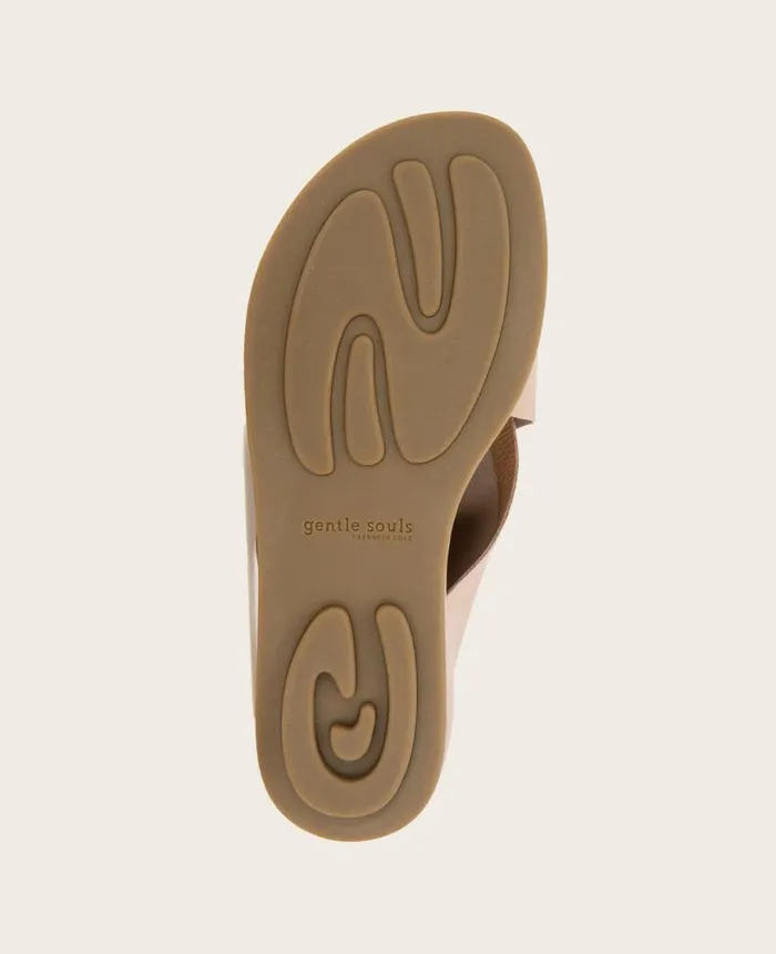 Sandals and Wedges Women Kenneth Cole GENTLE SOULS Laniey XBand Leather Sandal Chai Sandals and Wedges Women Kenneth Cole GENTLE SOULS Laniey XBand Leather Sandal Chai